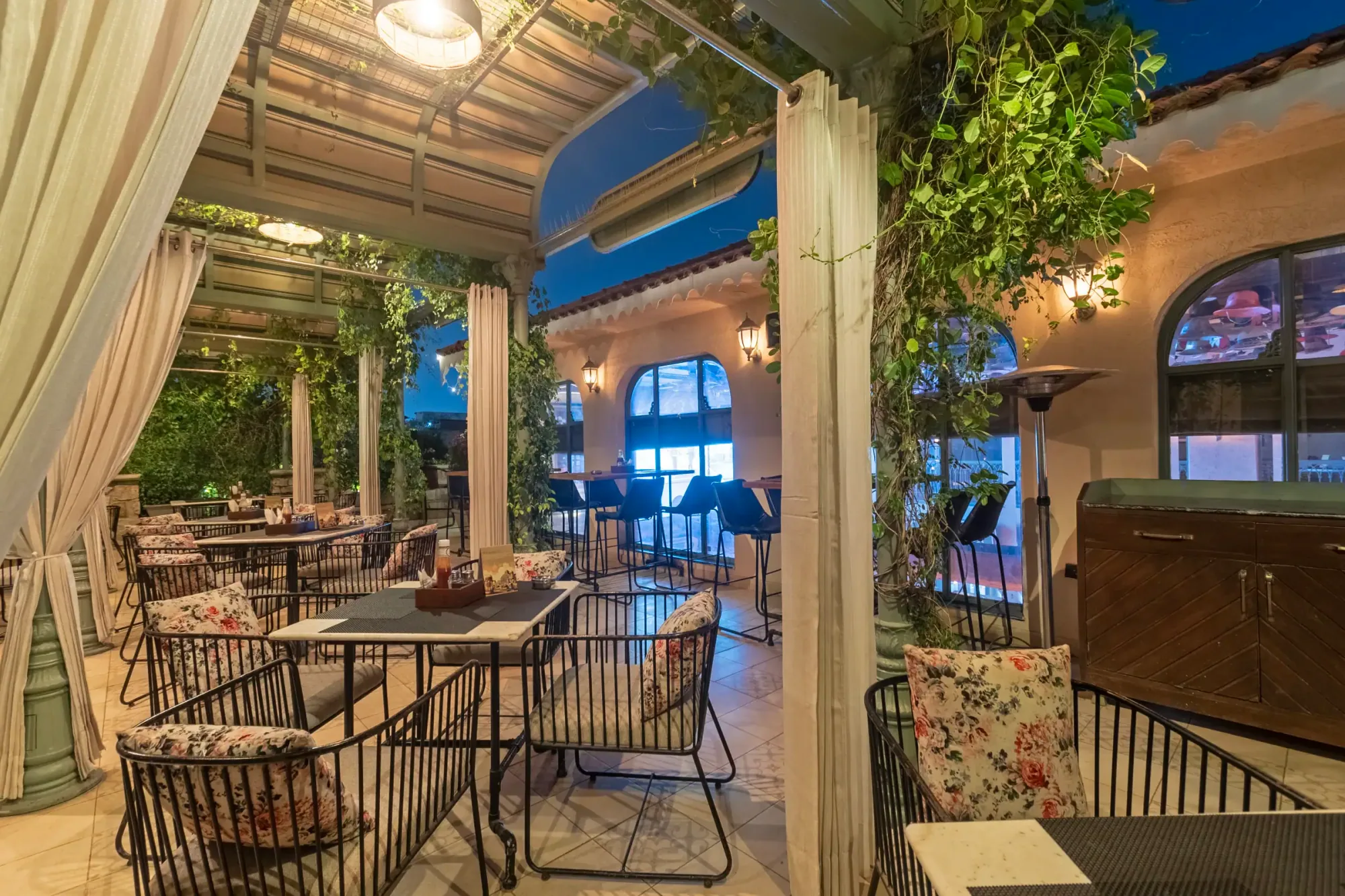 The terrace by day